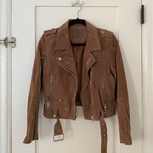 Blank NYC Brown Suede Moto Jacket